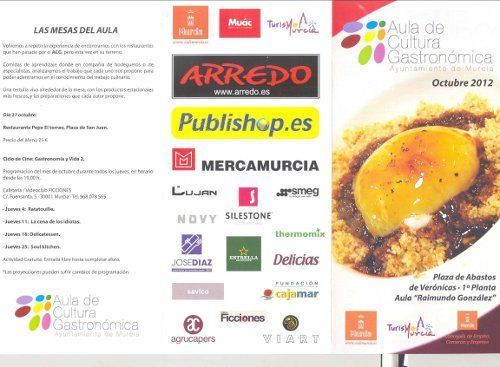 Folleto programación actividades Aula de la salud y los sentidos